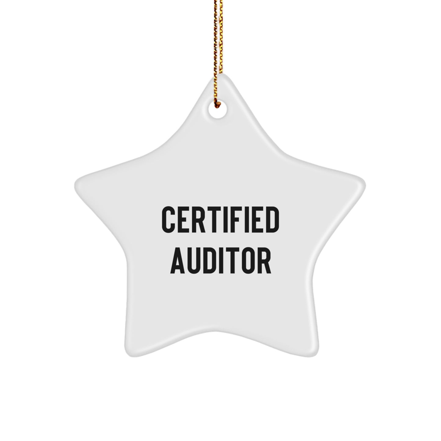 Funny Auditor Gifts from Friends - Inspirational Certified Auditor Star Ornament for Christmas Unique Gifts - Image 1