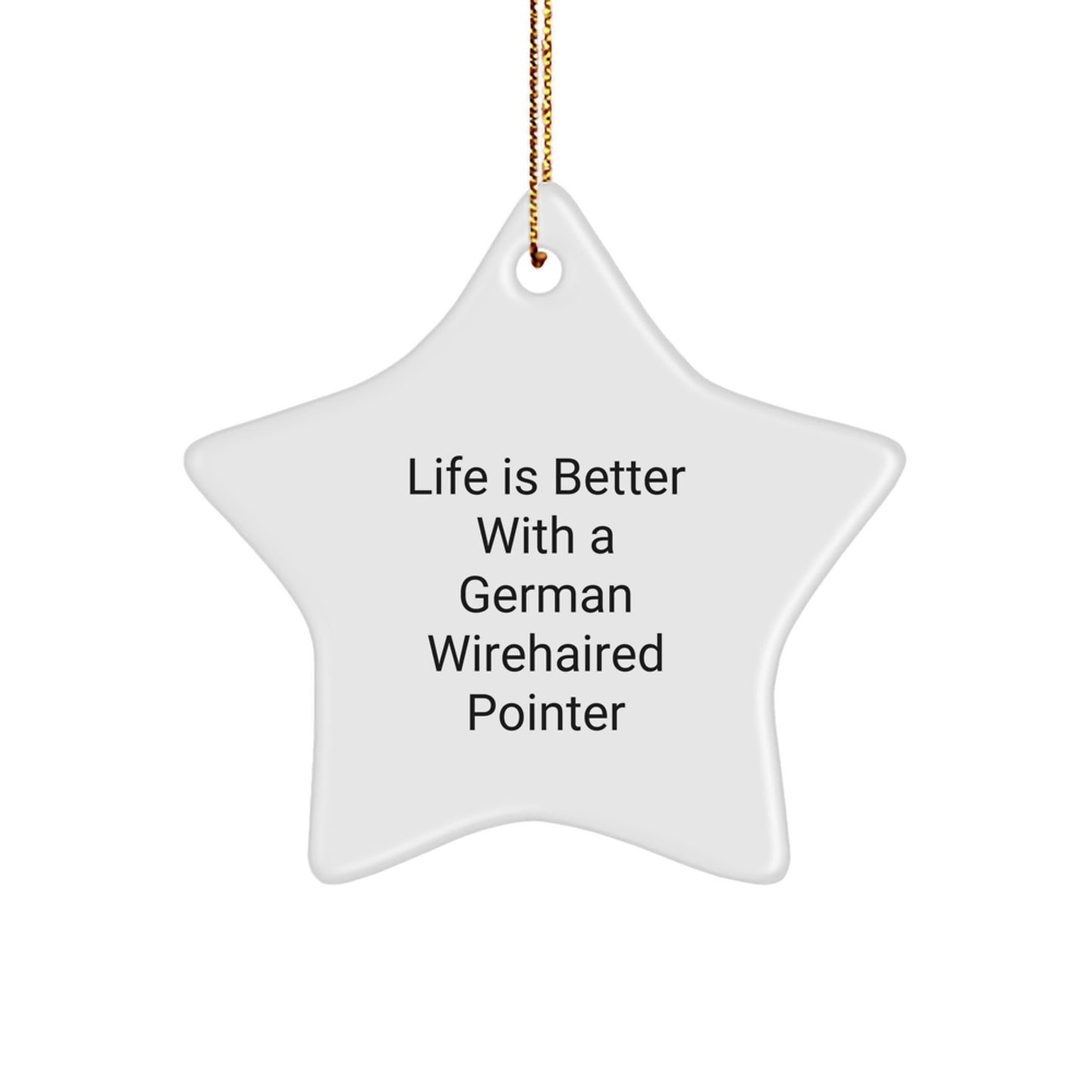 German Wirehaired Pointer Dog Star Ornament Gifts from Friends to Family This Christmas - Image 1