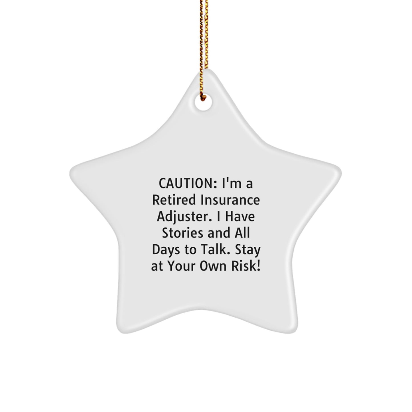 Funny Insurance Adjuster Gifts from Friends - Star Ornament for Insurance Adjuster, Christmas Unique Gifts for Men, Women, Family, Coworkers. - Image 1