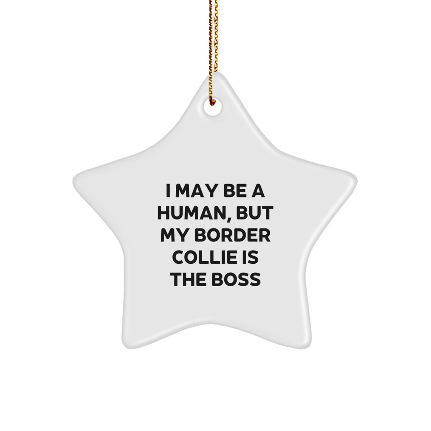 Funny Border Collie Dog Owner Christmas Star Ornament Gifts from Family to Friends, Perfect for Men and Women - Image 1