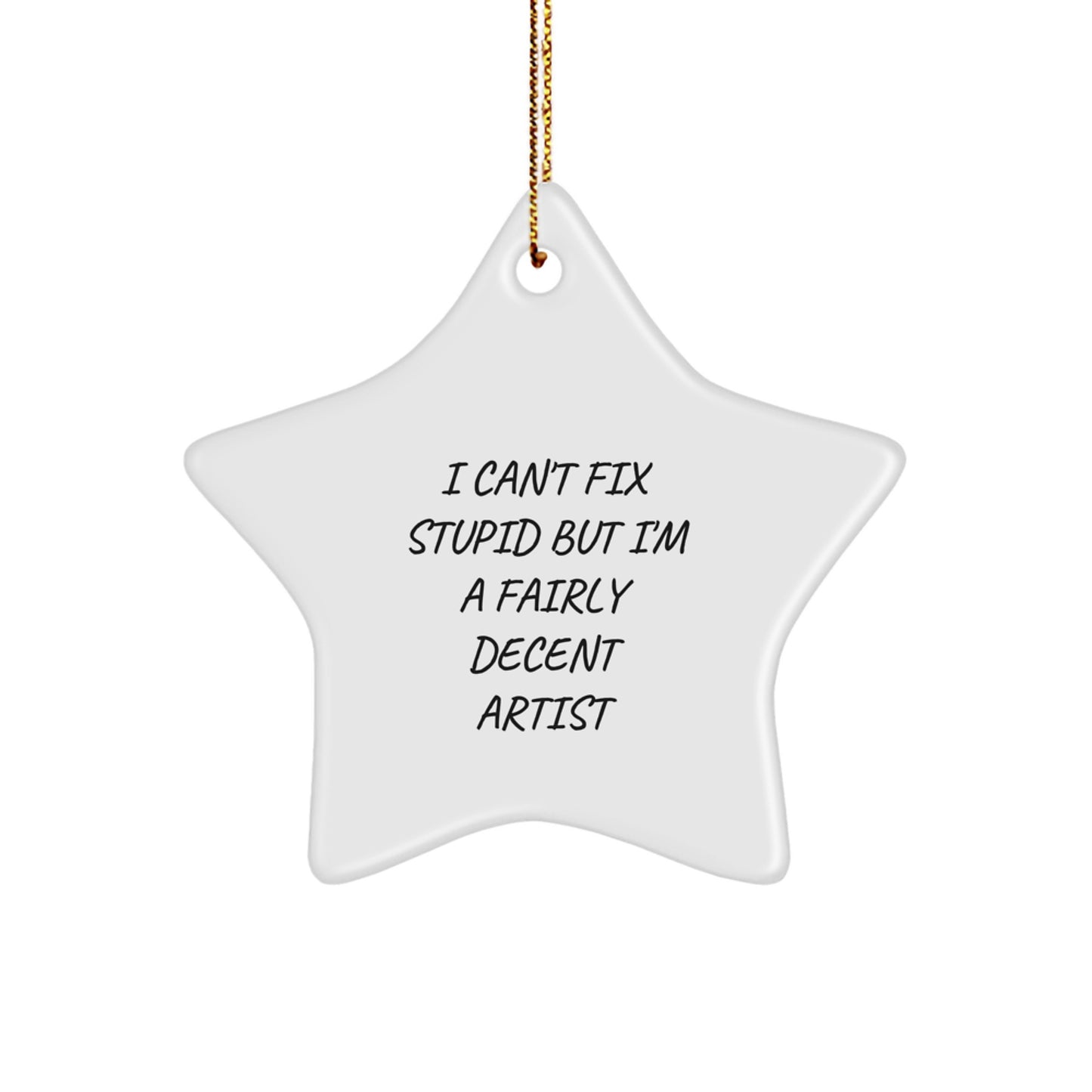 Funny Artist Star Ornament Gifts from Friends, Family, or Men to Women, Artist, or Anyone Who Loves Christmas Unique, Inspirational Artist Decorations - Image 1