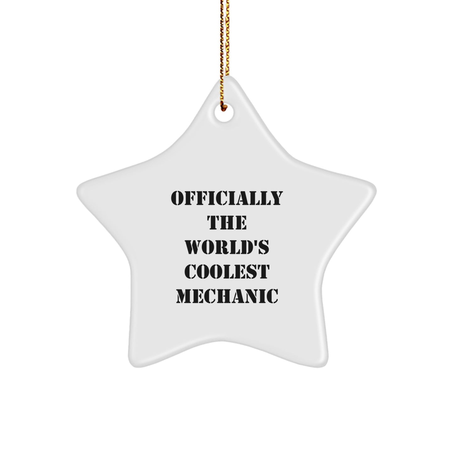 Funny Quotes Mechanic Star Ornaments Gifts from Friends Women for Christmas Unique Decorations - Image 1