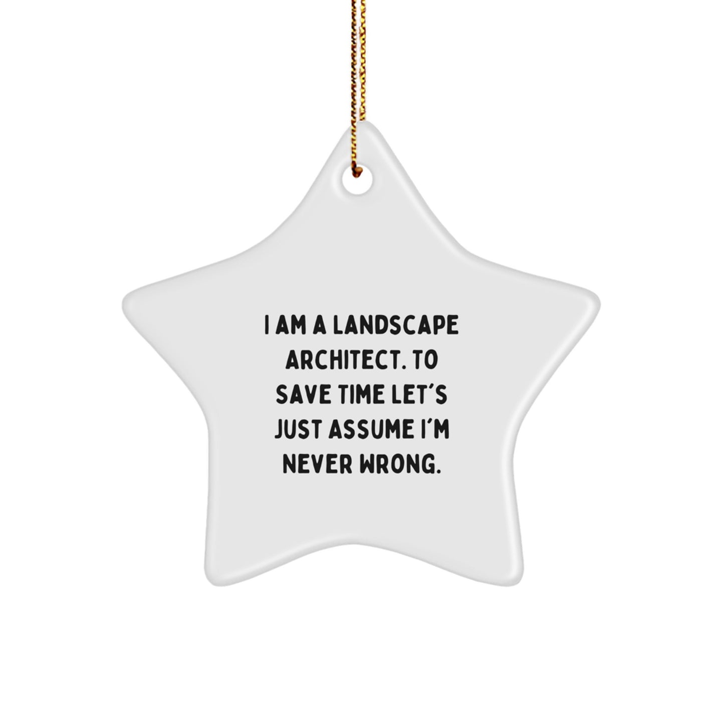 Funny Landscape Architect Star Ornament Gifts from Friends to Coworkers for Christmas Unique Decorations - Image 1