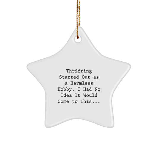 Thrifting Gifts from Women to Family Members - Funny Star Ornament for Christmas Unique Treasures - Image 1