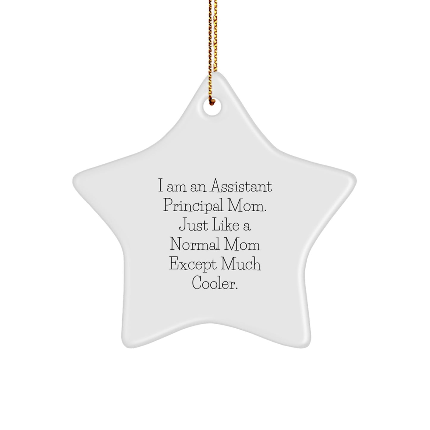 Funny Assistant Principal Mom Gifts from Friends, Star Ornament for Assistant Principals, Christmas Unique Gifts - Image 1