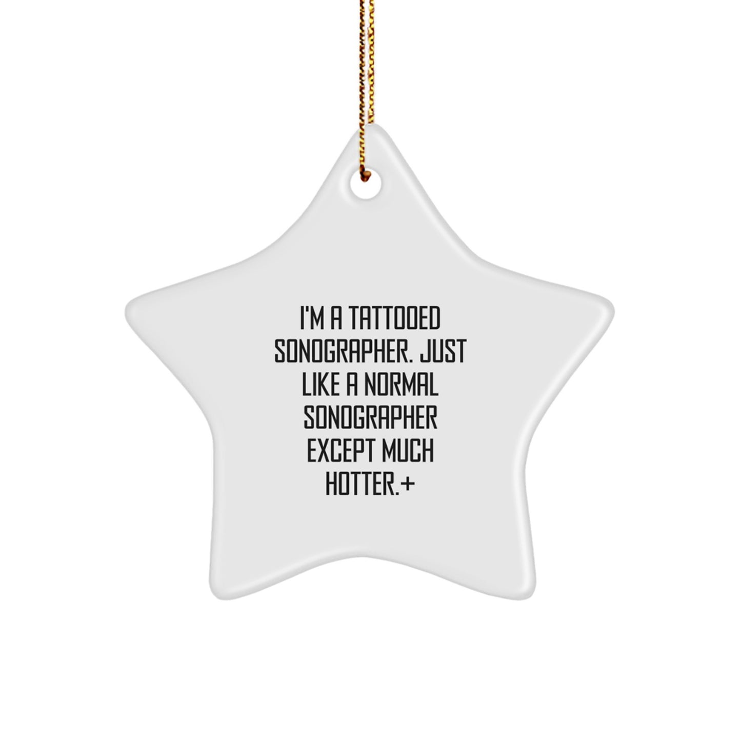 Funny Sonographer Gifts for Men from Friends to Coworkers - Star Ornament Christmas Unique Decorations - Image 1