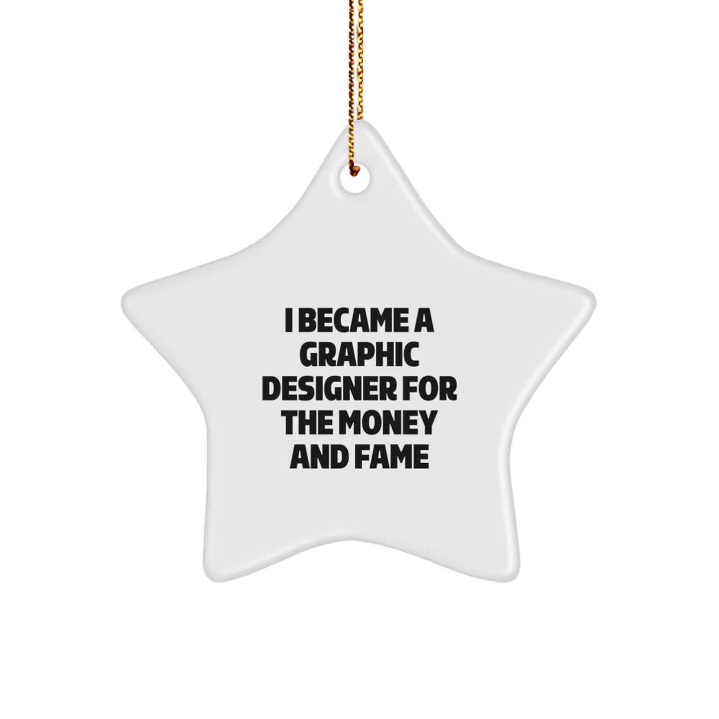 Funny Graphic Designer Star Ornament Gifts for Graphic Designers from Friends and Family this Christmas Season - Image 1