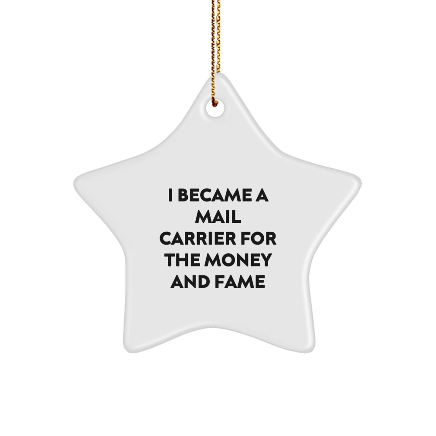 Funny Mail Carrier Star Ornament, Christmas Unique Gifts for Friends from Family, Inspirational Star Shaped Decorations - Image 1