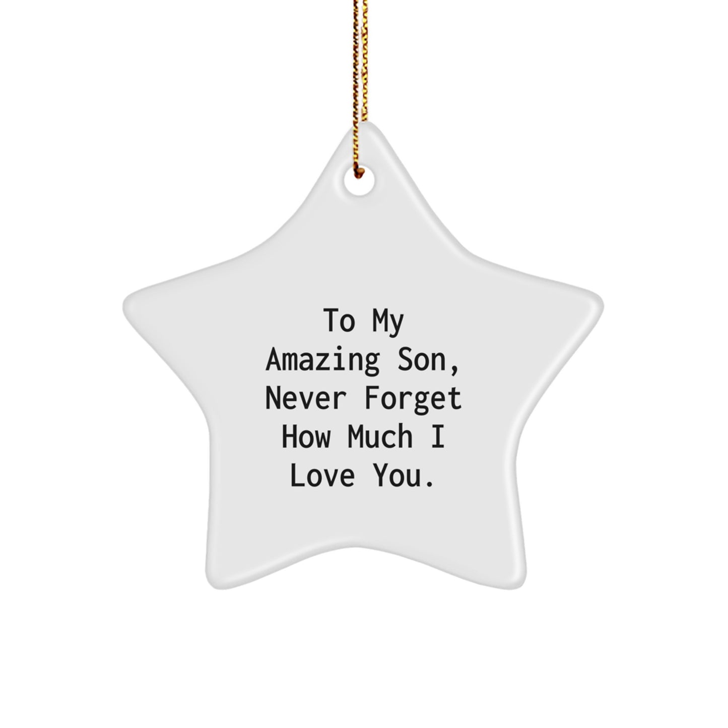 Love and Inspiration Star Ornament for Son, Gifts from Family, Christmas Unique Gifts for Men, Women, Friends, Coworkers - Image 1