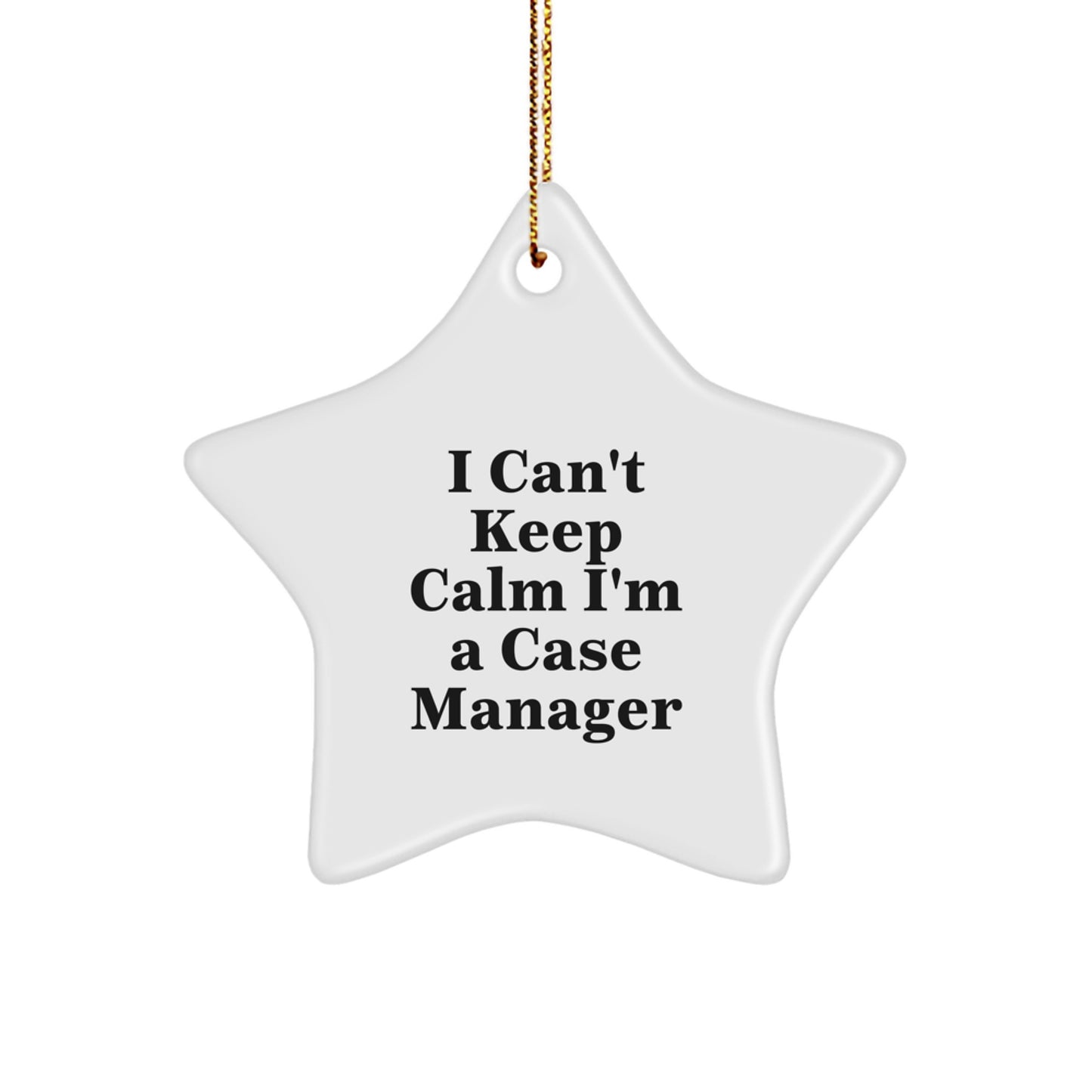Funny I Can't Keep Calm I'm A Case Manager Star Ornament Gifts for Her from Friends and Family on Christmas - Image 1