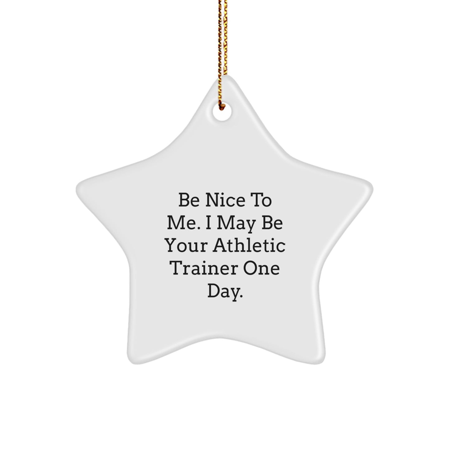 Funny Athletic Trainer Star Ornament Gifts from Family Friends Coworkers for Men Women Christmas Unique Gift Idea - Image 1