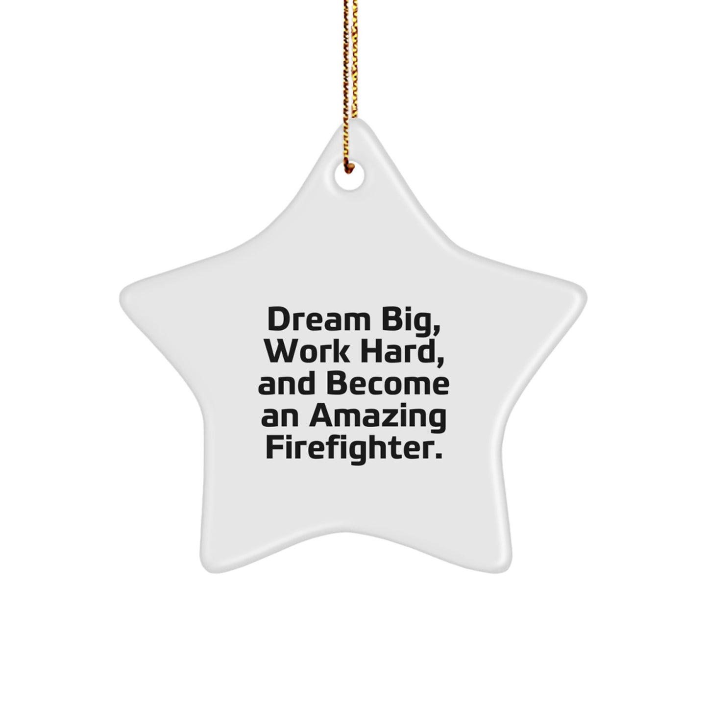 Funny Firefighter Star Ornament Gifts from Family to Friends for Christmas Unique Presents - Image 1