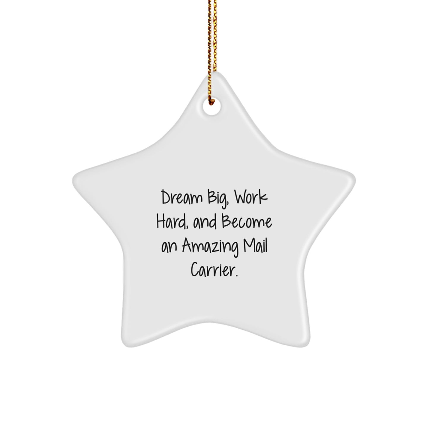 Funny Inspirational Christmas Unique Gifts from Friends to Mail Carrier Star Ornament - Image 1