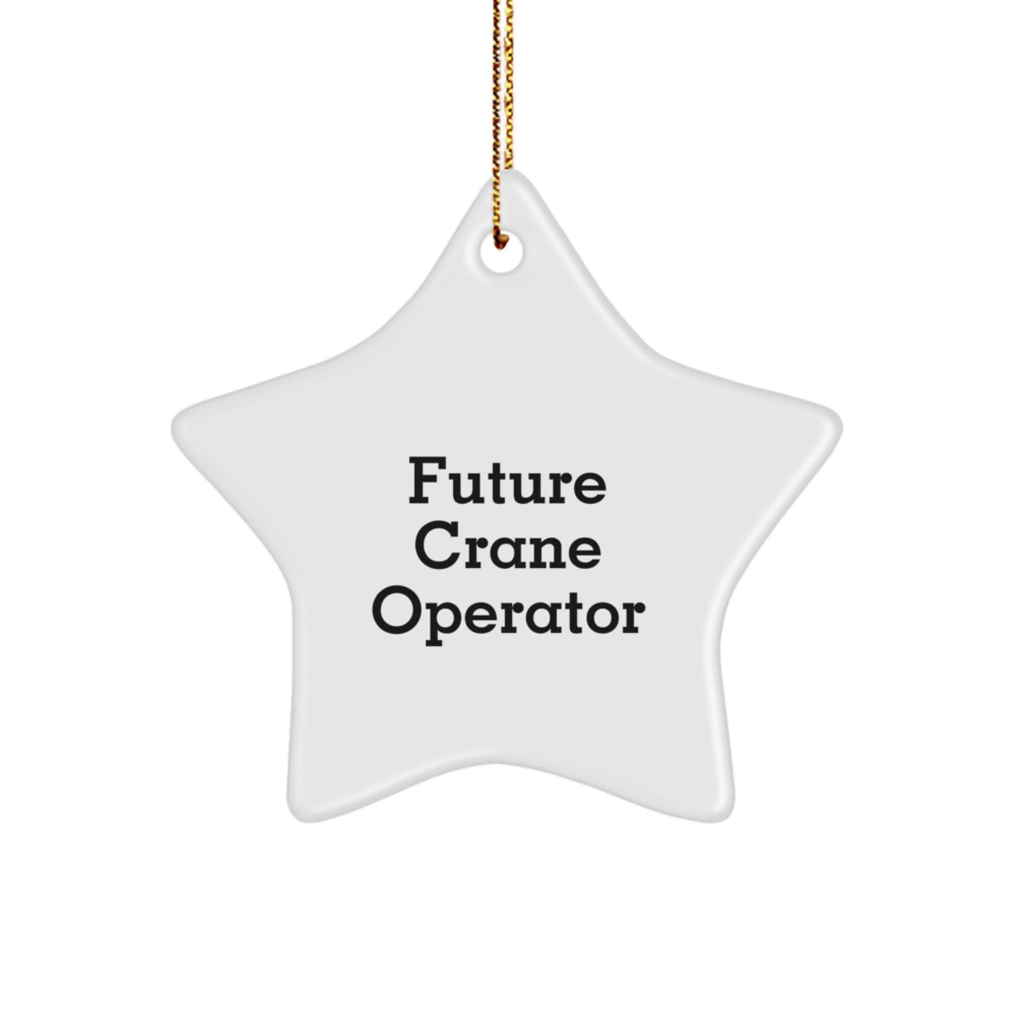 Funny Crane Operator Gifts from Men to Future Crane Operator Star Ornament, Perfect for Christmas Unique - Image 1