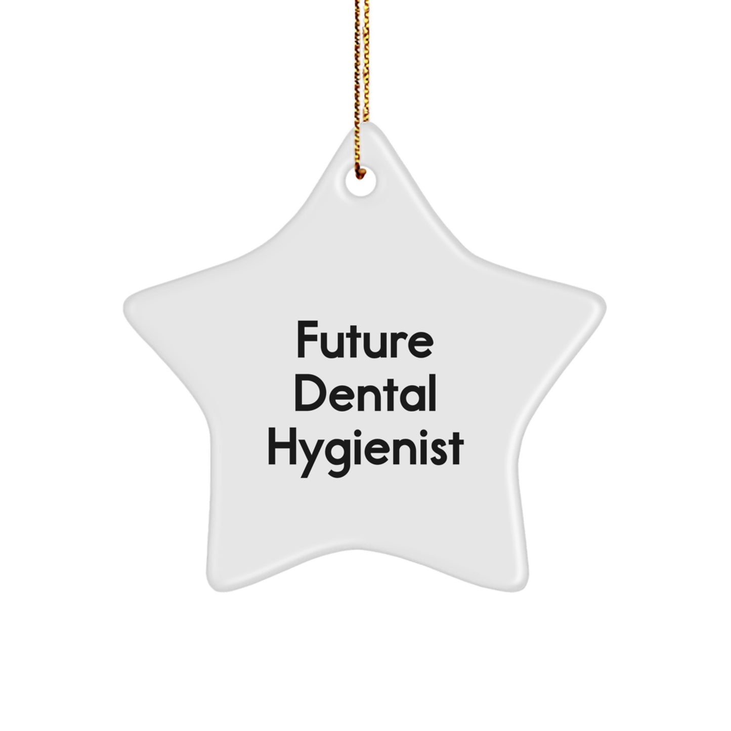 Gifts from Friends and Family for Future Dental Hygienist Christmas Star Ornament, Funny Quote, Inspirational, and Encouraging for Beautiful Decorations - Image 1