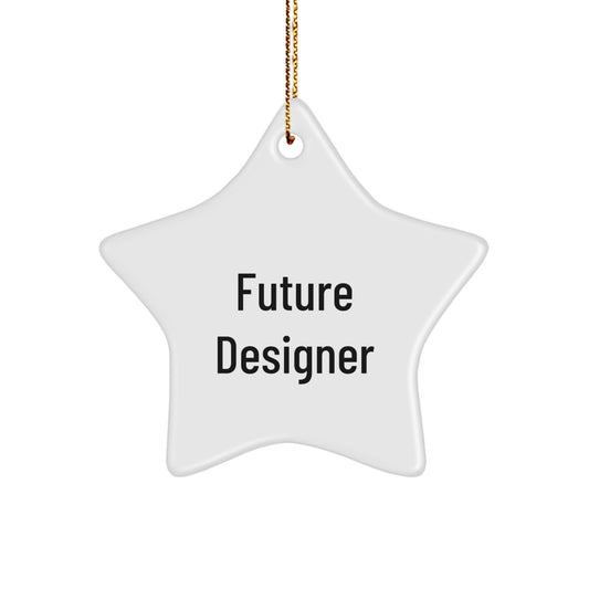 Funny Future Designer Gifts from Family - 'Believe in Yourself' Star Ornament for Men, Women, or Friends, Perfect for Christmas Unique Gifts - Image 1