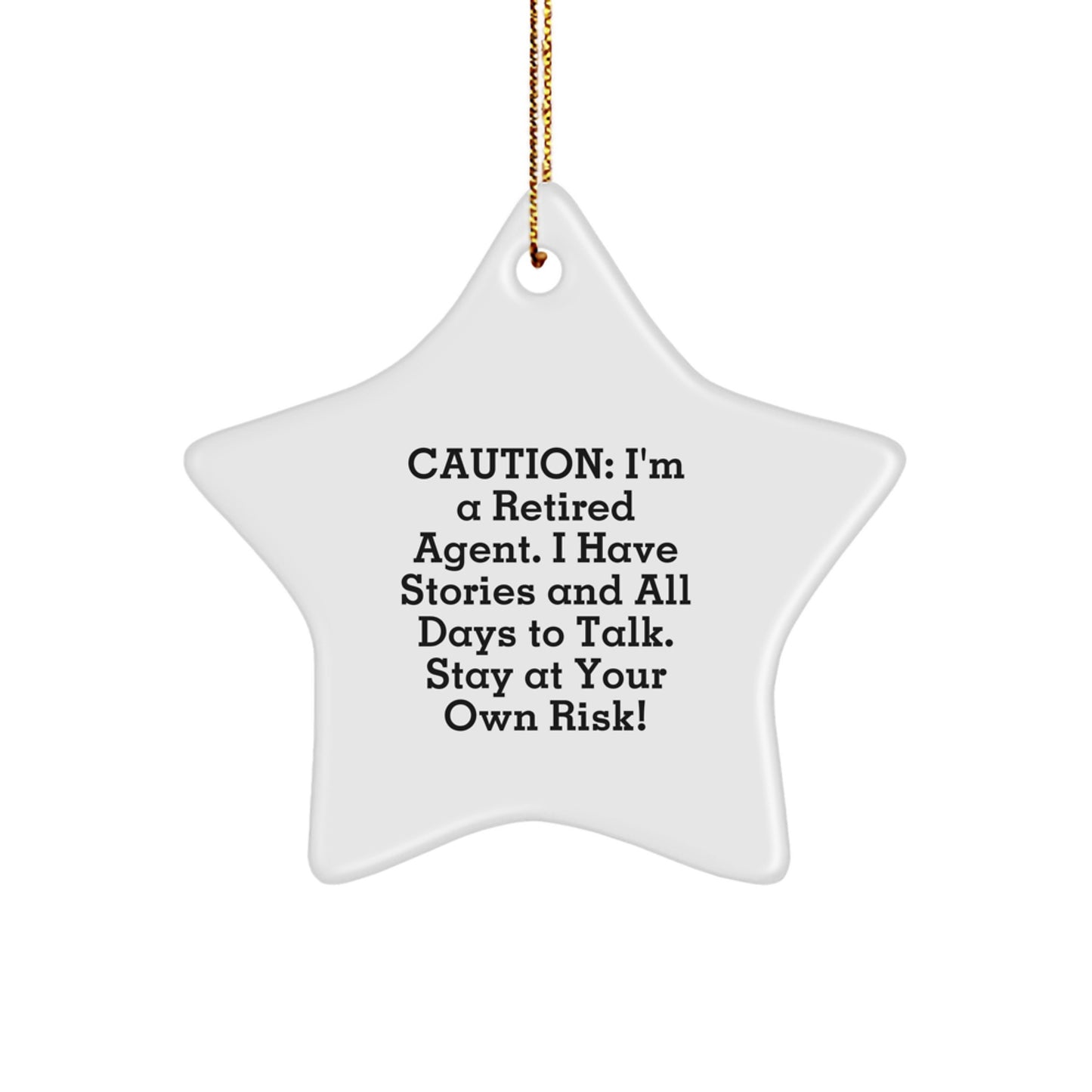 Funny Agent Star Ornament, Gifts from Men to Agent, Agent Christmas Unique Gifts - Image 1