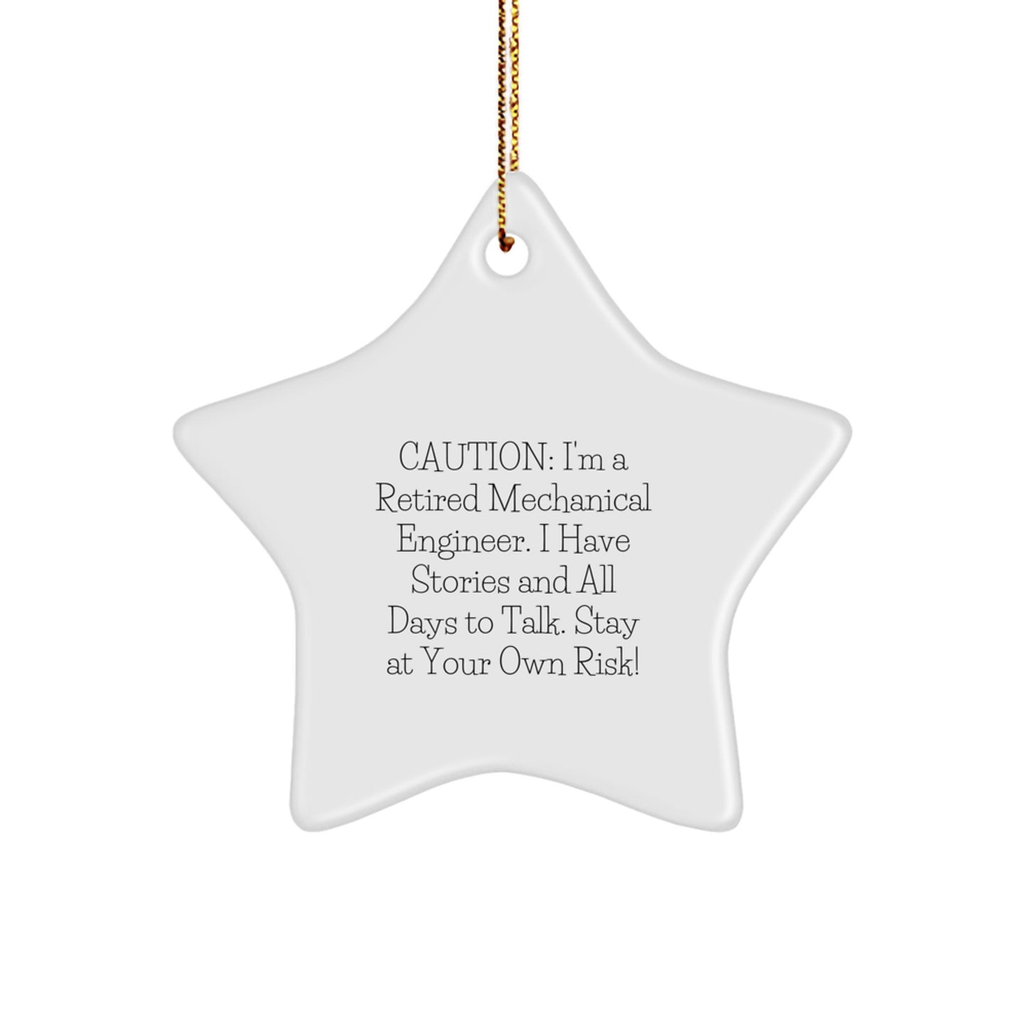 Mechanical Engineer Gifts - Funny Quote Star Ornament, Gifts from Friends for Men, Unique Christmas Memorable Presents for Him - Image 1