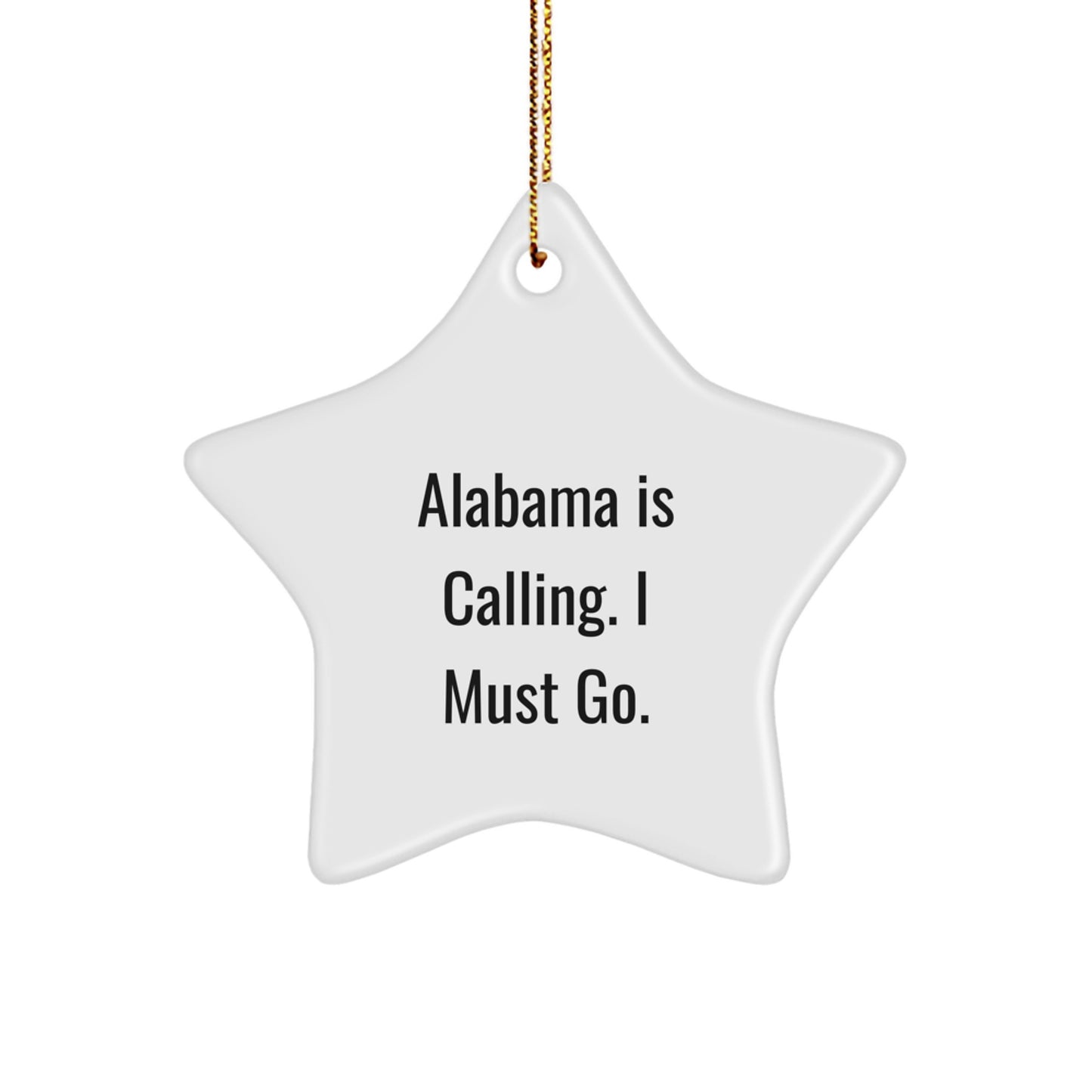 Funny Alabama Star Ornament Gifts from Friends for Alabama Men Christmas Unique Gifts - Image 1