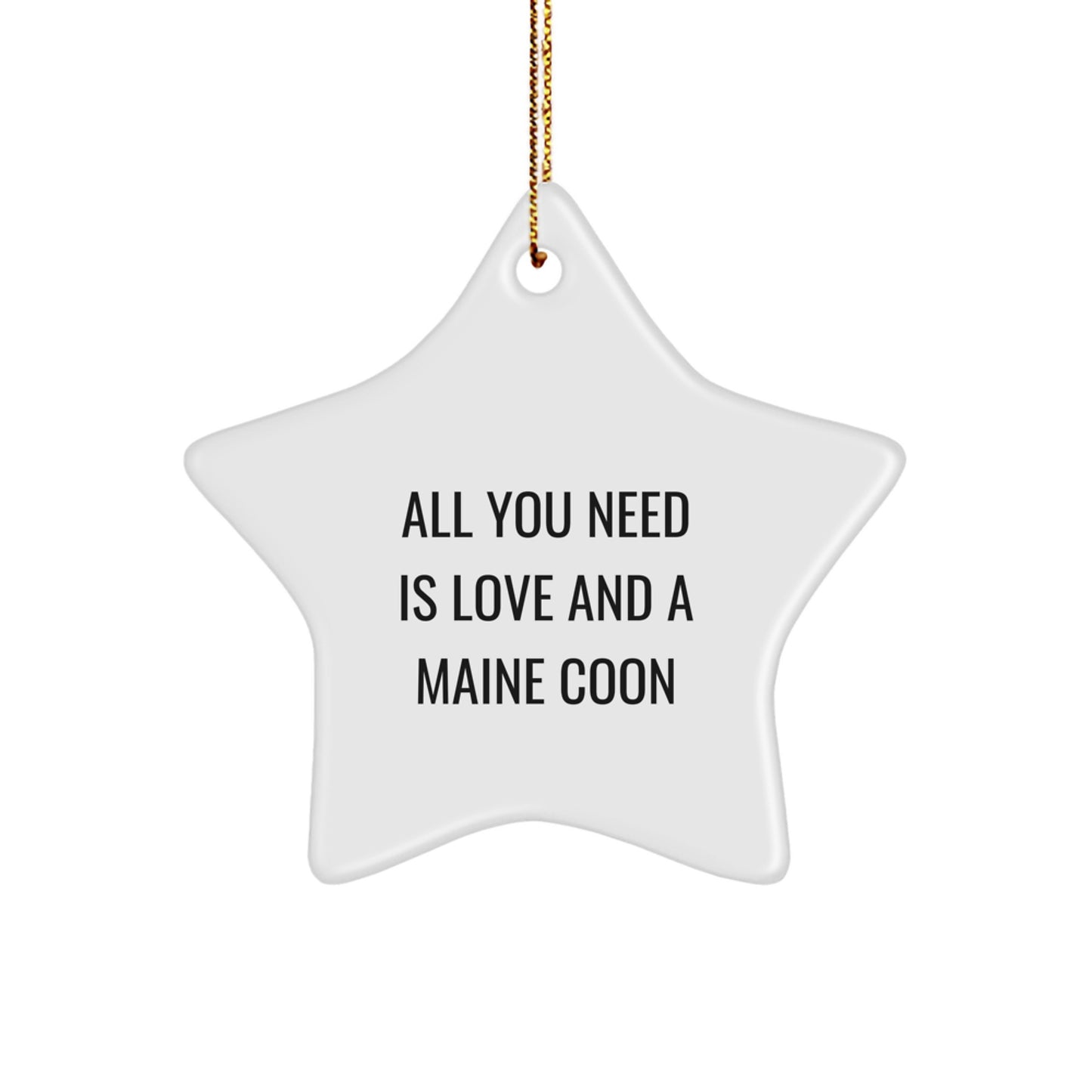 Funny Maine Coon Cat Star Ornament Gifts from Friends for Christmas Unique Gifts - Image 1