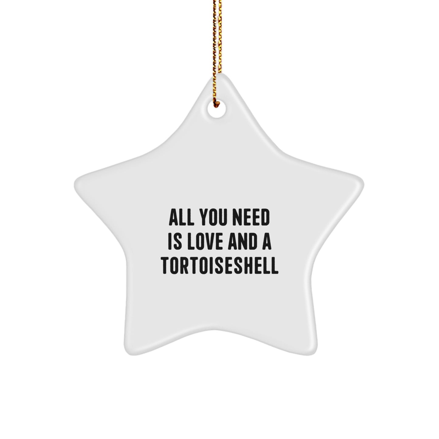Tortoiseshell Cat Star Ornament Gifts from Friends for Christmas Celebration - Image 1