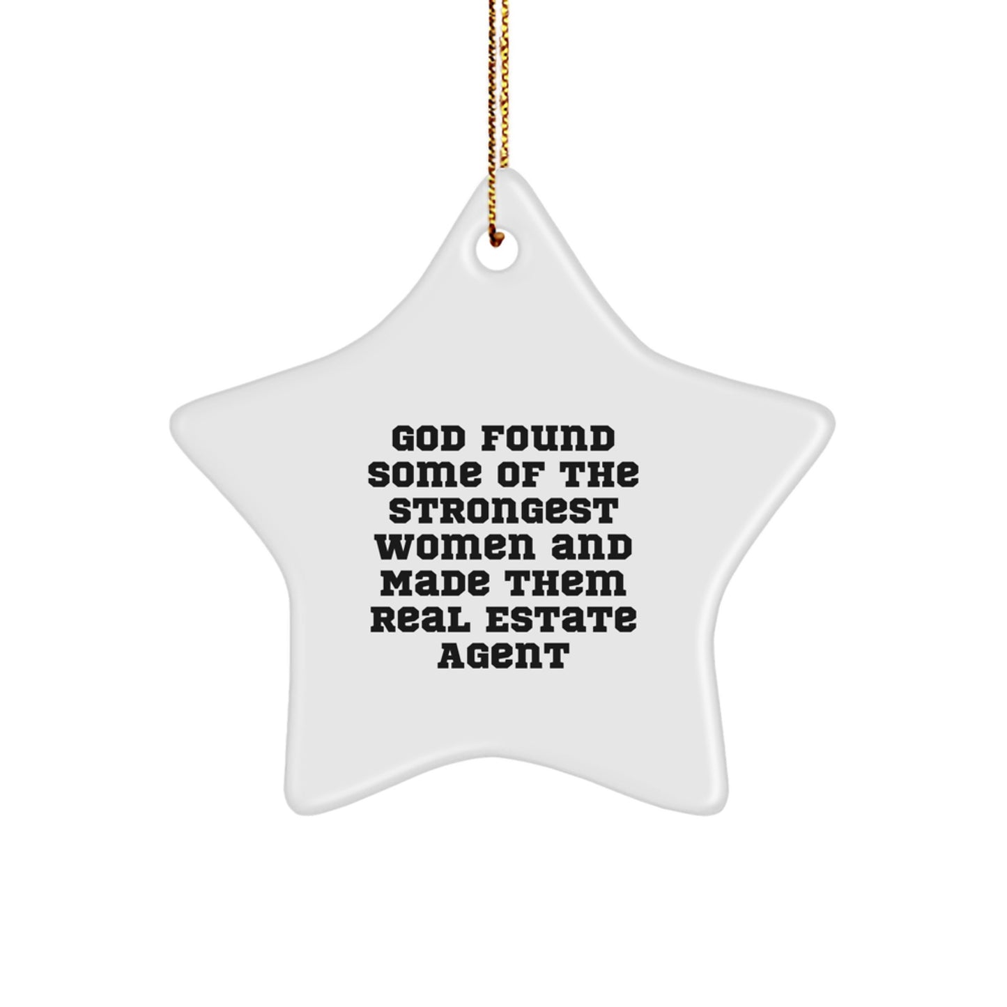 Funny Star Ornaments for Real Estate Agents, Gifts from Family to Friends, Christmas Unique Gifts - Image 1
