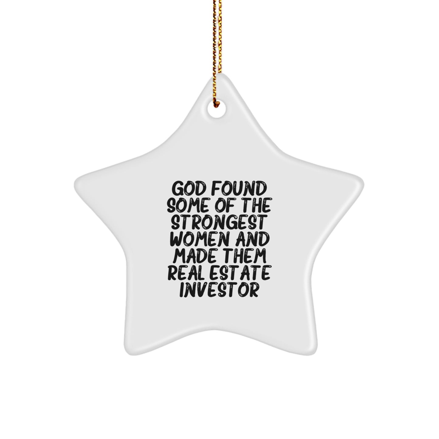 Funny Real Estate Investor Gifts from Women - Star Ornament for Christmas Unique Gifts - Image 1