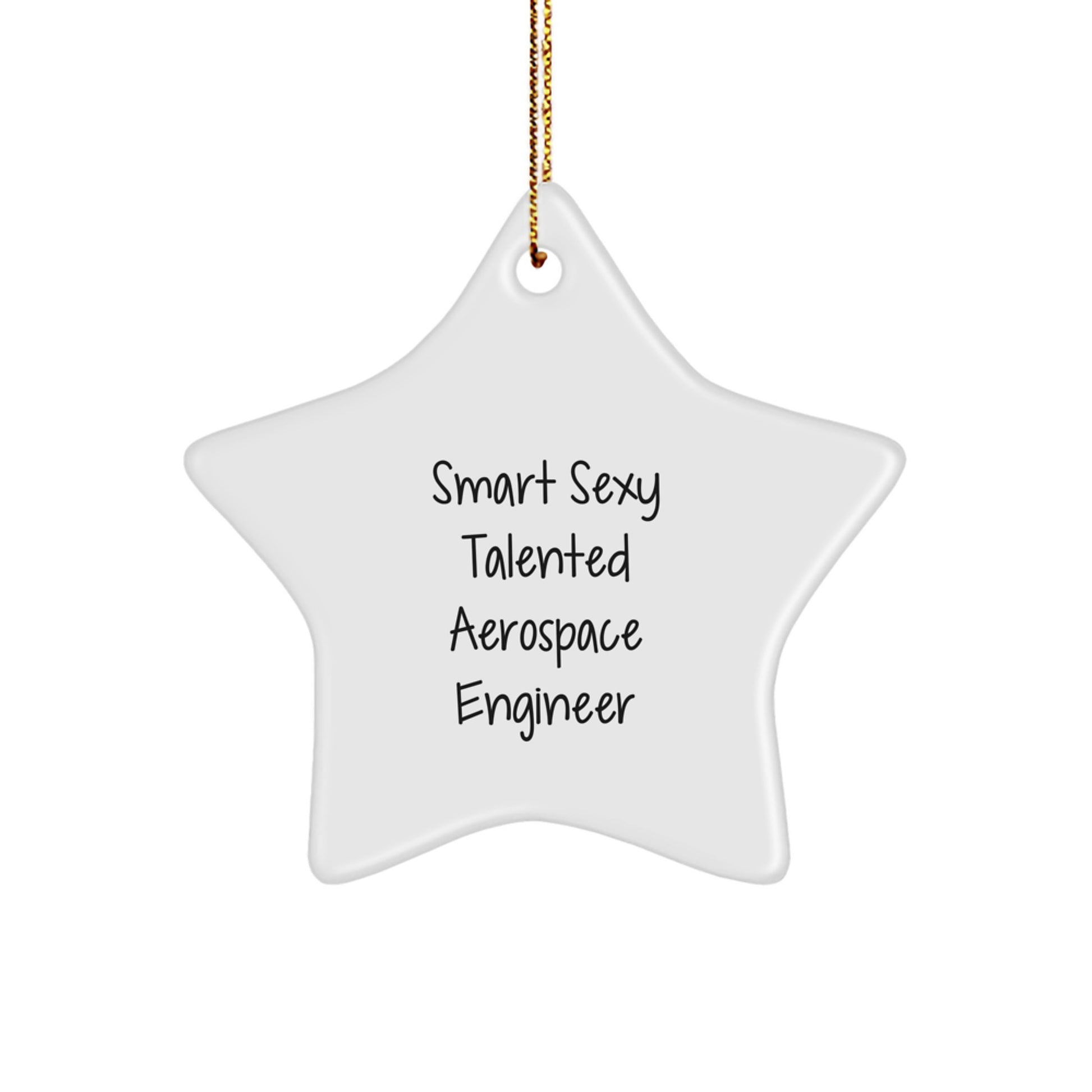 Aerospace Engineer Gifts, Funny Star Ornament for Christmas, 'Smart Sexy Talented' Quote, Gifts from Family to Friends - Image 1