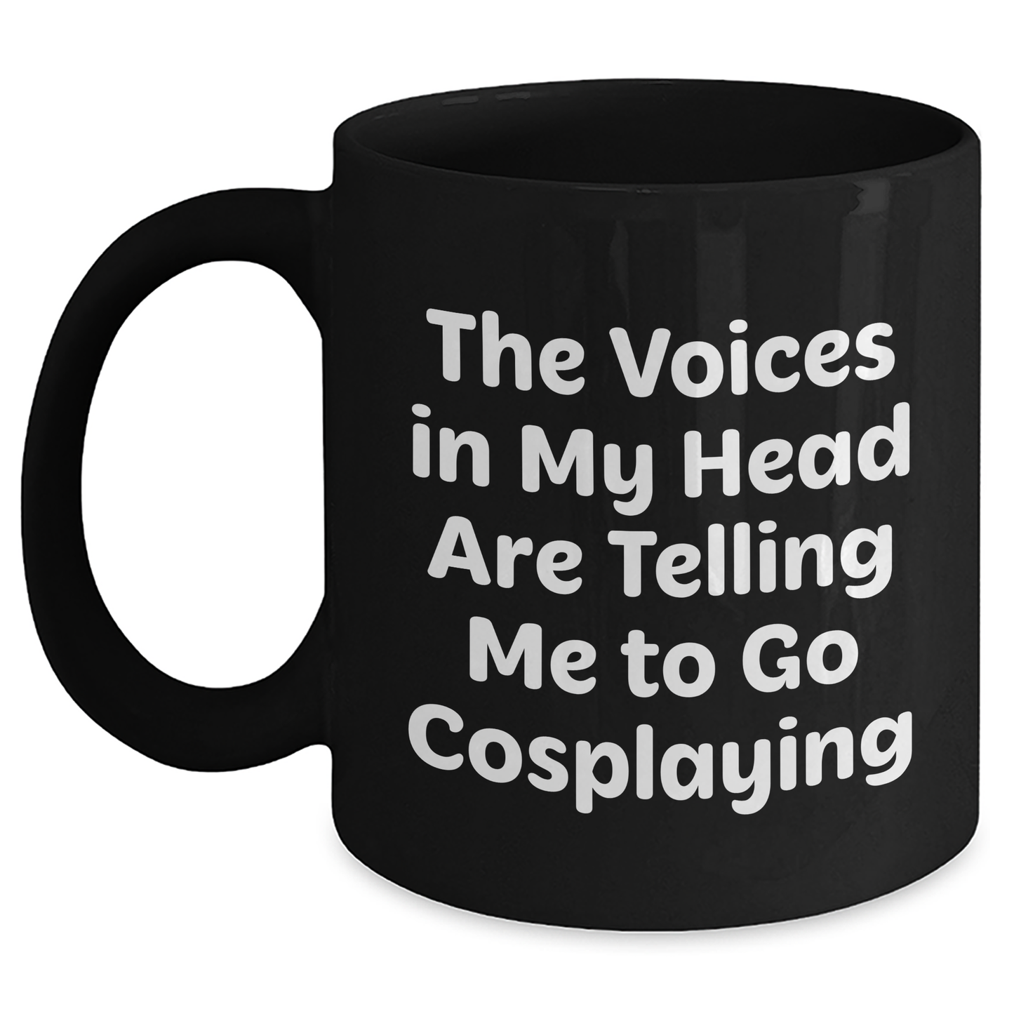 Funny Cosplaying Gifts from Friends to Cosplayers, Inspirational Black Coffee Mug for Graduation - Main