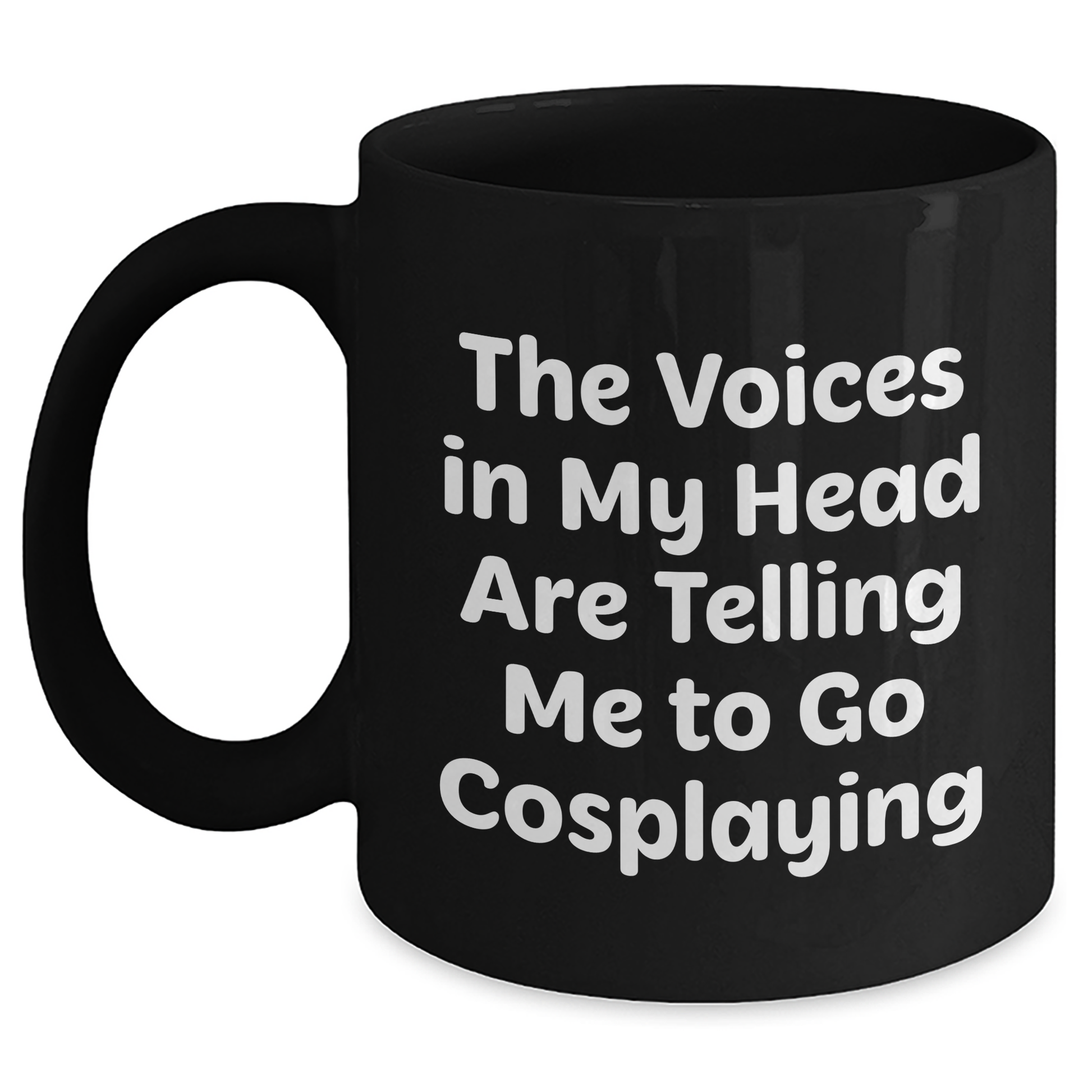 Funny Cosplaying Gifts from Friends to Cosplayers, Inspirational Black Coffee Mug for Graduation - Main