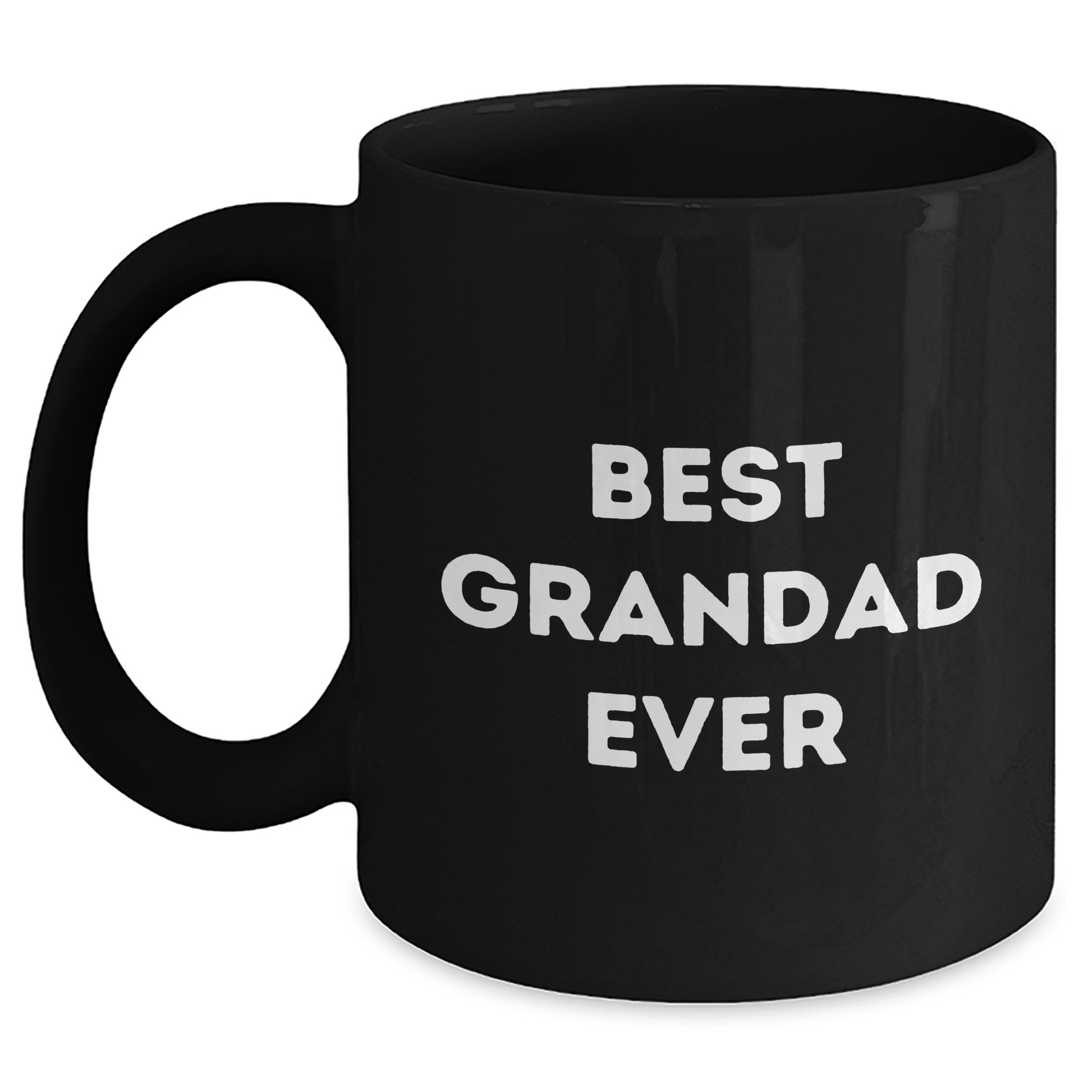 Funny Grandad Gifts: Best Grandad Ever Black Coffee Mug, Ideal Graduation Present from Family, Friends or Coworkers for Grandads, Men or Women - Main