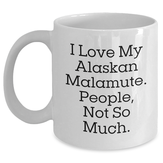 Alaskan Malamute Dog Lovers Funny Gifts from Friends for Graduation White Coffee Mug - Main