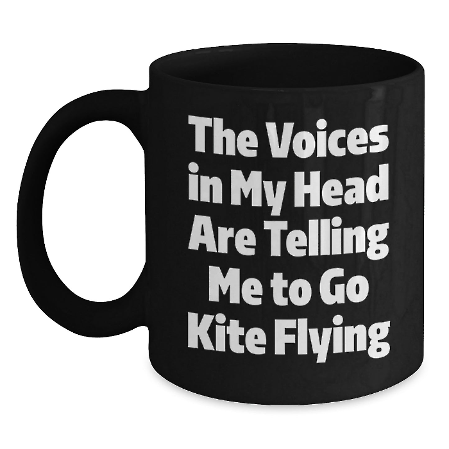Funny Kite Flying Quotes Gifts for Men from Friends on Graduation Unique Kite Flying Adventures Black Coffee Mug - Main