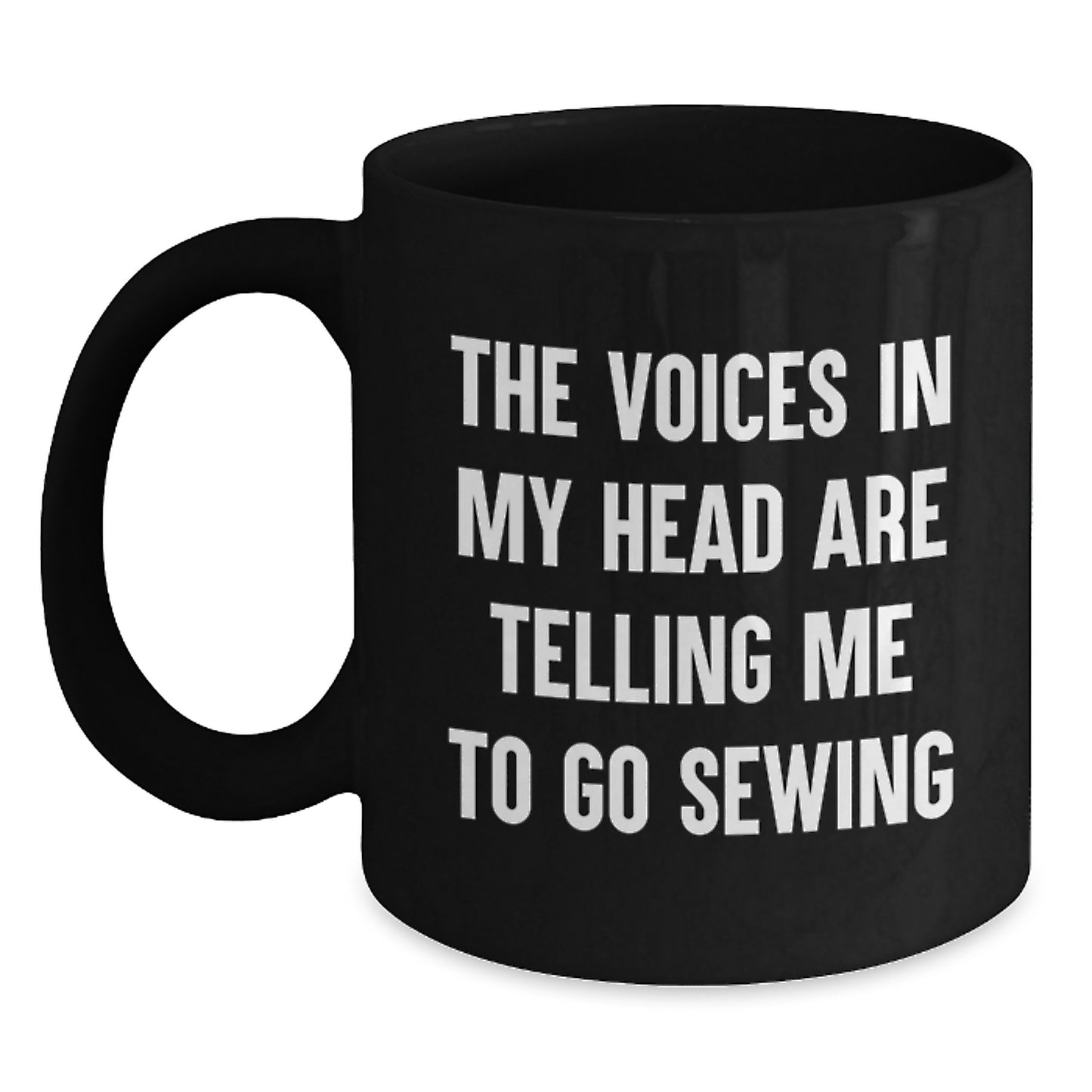 Funny Sewing Gifts for Sewing Enthusiasts - Graduation Unique Sewing Mugs from Friends, Black Coffee Mug with Microwave and Dishwasher Safe - Main