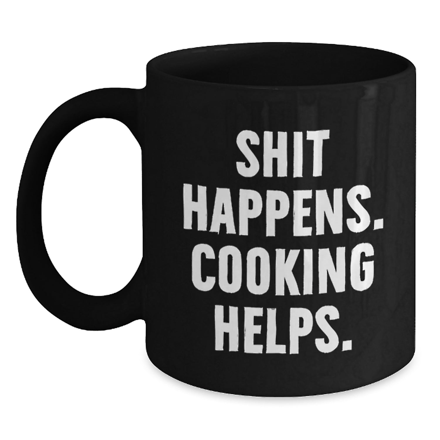 Funny Cooking Quotes Black Coffee Mugs Gifts for Men from Friends at Christmas - Main