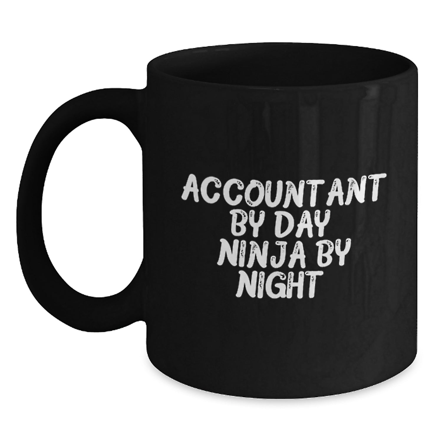 Accountant Gifts for Birthday Funny Mugs, 'Accountant By Day. Ninja By Night.' Black Coffee Mug for Men or Women, Gifts from Friends or Family - Main
