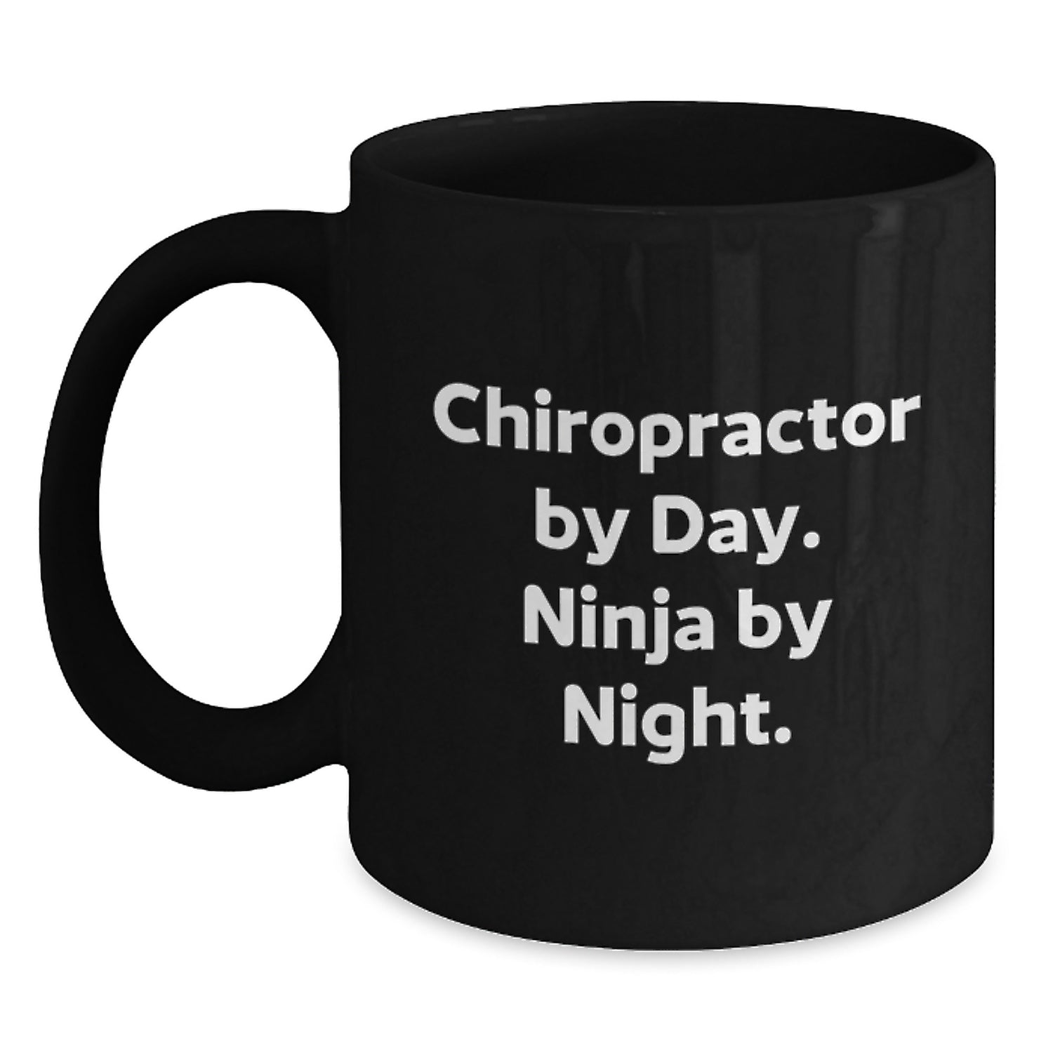 Chiropractor Gifts from Men, Chiropractor By Day Ninja By Night Unique Valentine's Mugs, Black Coffee Mug for Chiropractor Friends or Family - Main
