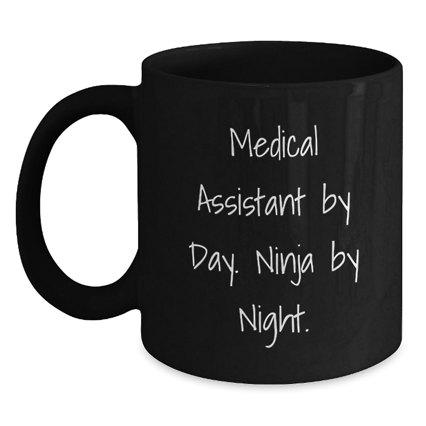 Medical Assistant Gifts from Friends, Unique Birthday Unique Gifts for Medical Assistant, 'Medical Assistant By Day. Ninja By Night.' Quote, Black Coffee Mug - Main