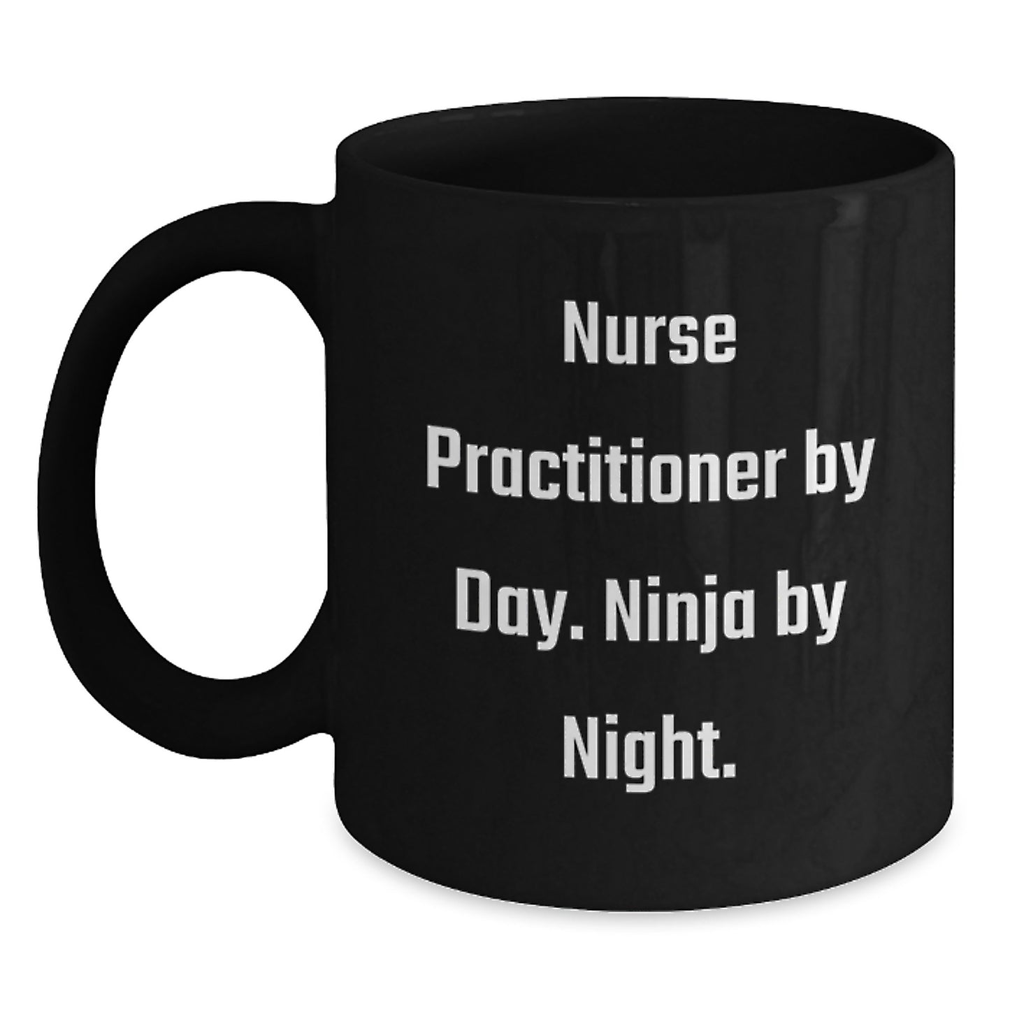 Nurse Practitioner Ninja Gifts from Friends - Funny Black Coffee Mug for Birthday - Main