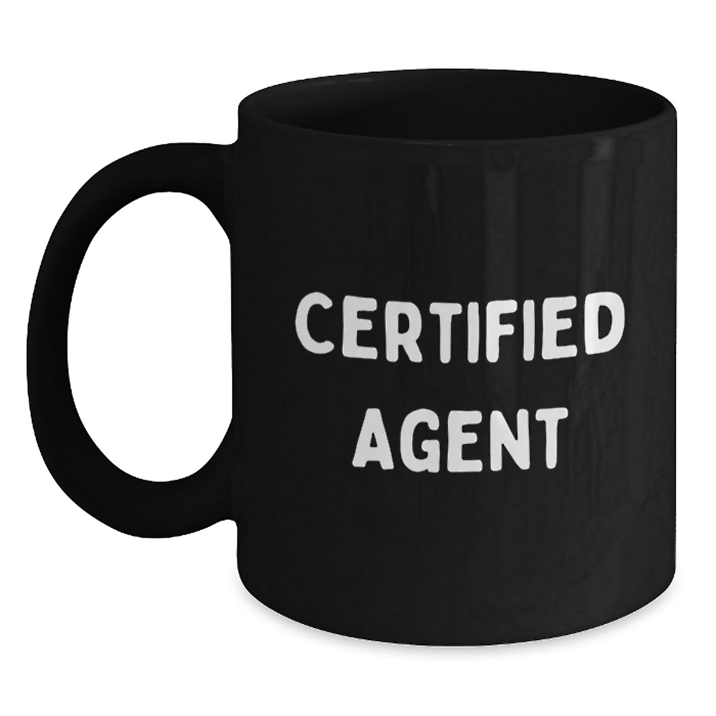 Funny Agent Gifts from Friends for Agent, Black Coffee Mugs for Certified Agent, Christmas Unique Gifts - Main