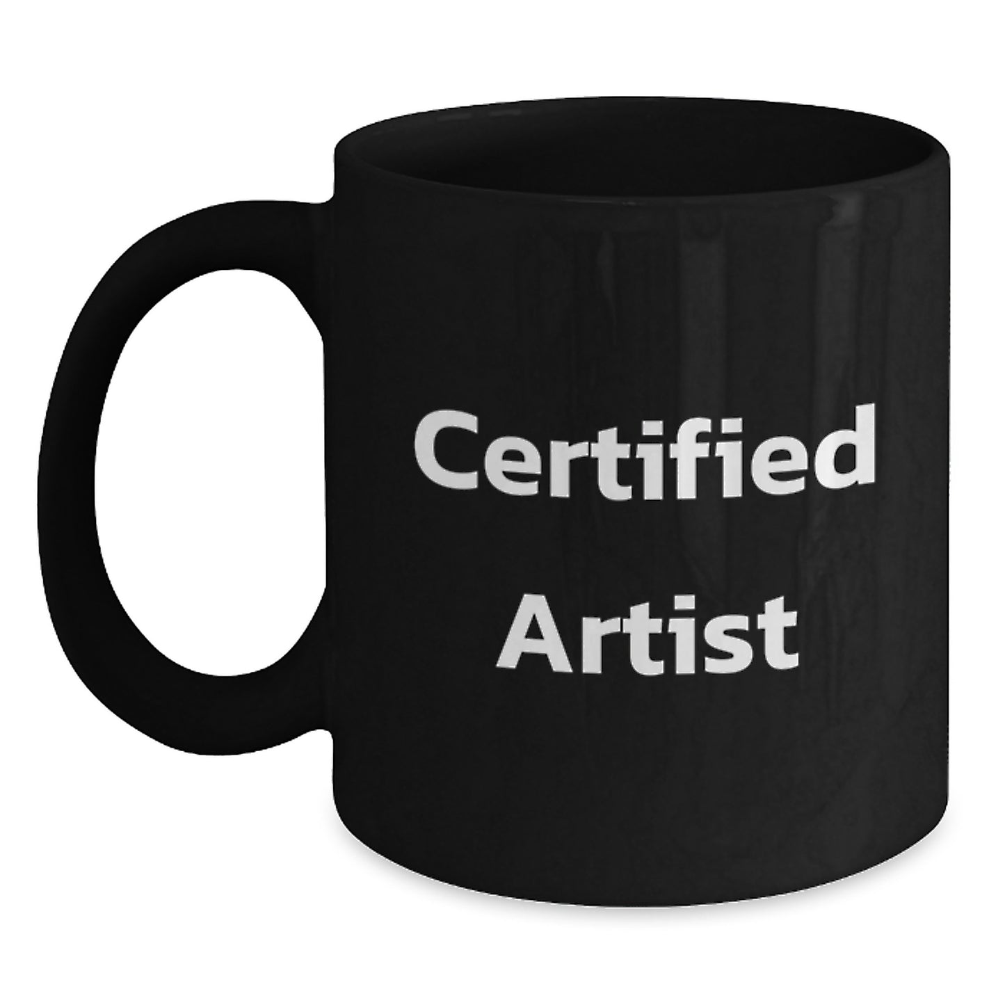 Funny Artist Gifts, Inspirational Quote on Black Coffee Mug, Gifts from Friends for Artist Graduation - Main