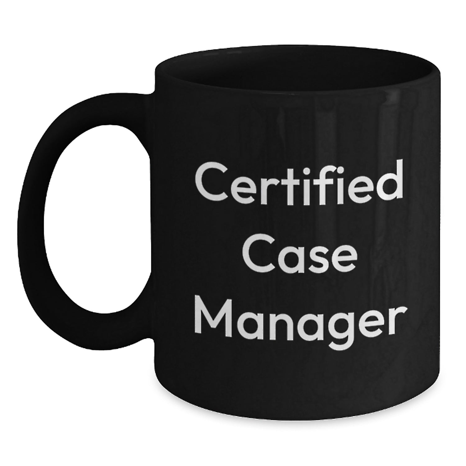 Funny Quote Case Manager Gifts from Friends for Christmas Unique Black Coffee Mug - Main