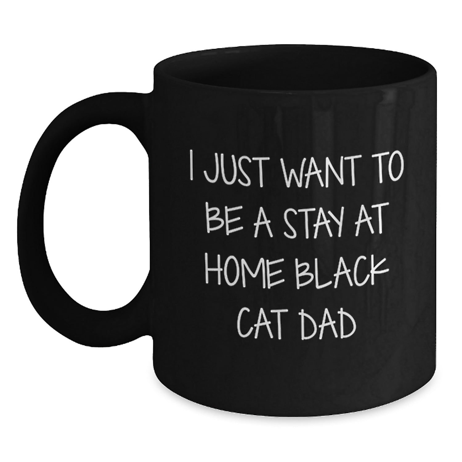 Funny Black Cat Dad Black Coffee Mug Gifts for Men Christmas Unique Presents from Family - Main