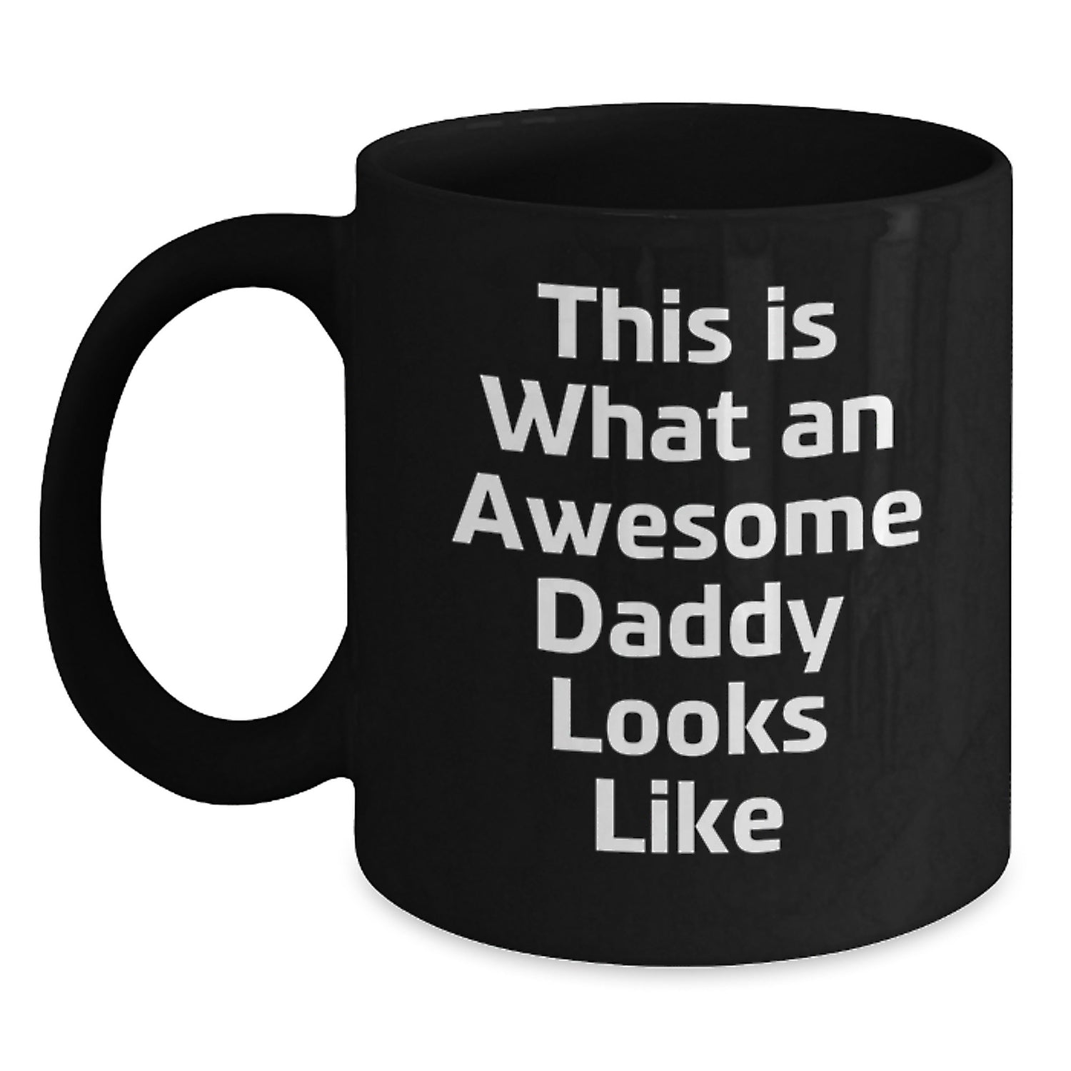 Funny Daddy Gifts from Men, Awesome Daddy Black Coffee Mug, Christmas Unique Gifts for Daddies - Main