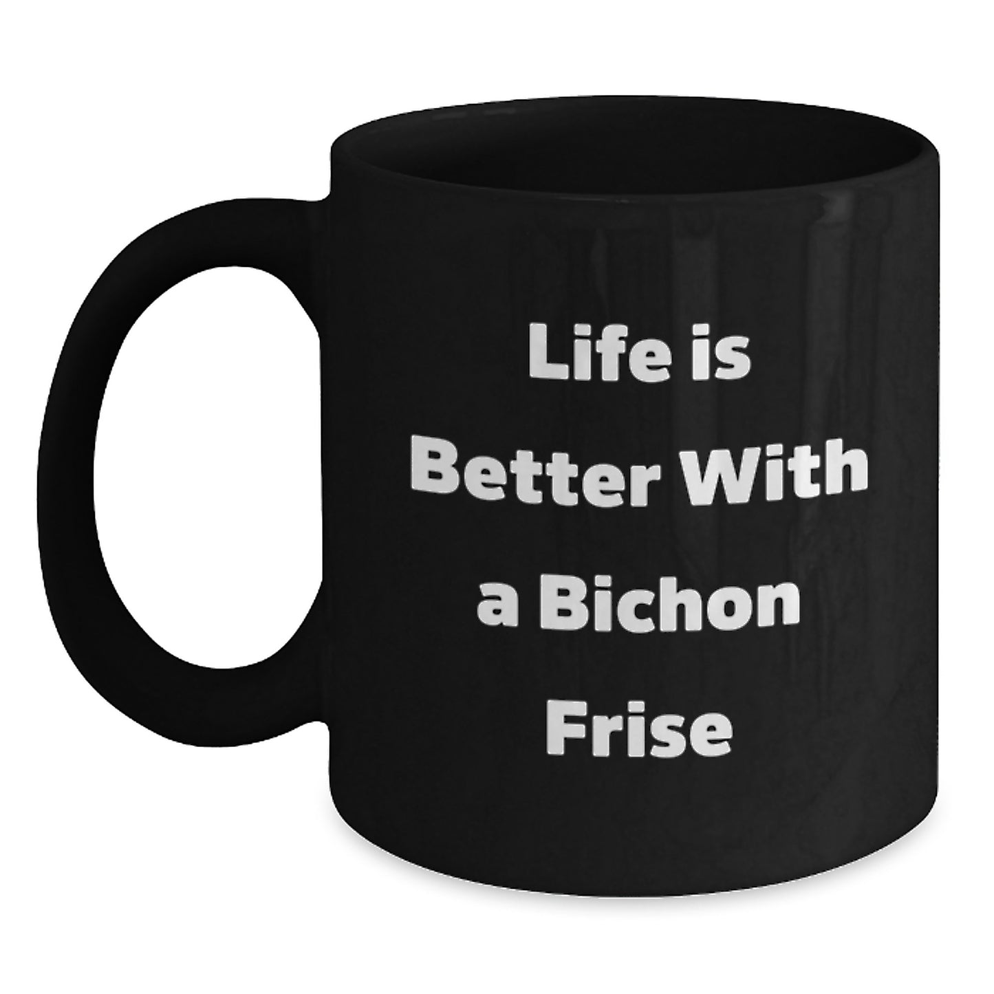 Bichon Frise Dog Lover Gifts from Women, Funny Black Coffee Mug for Friends, Unique Birthday Unique Gifts for Men, Bichon Frise Dog Enthusiasts - Main