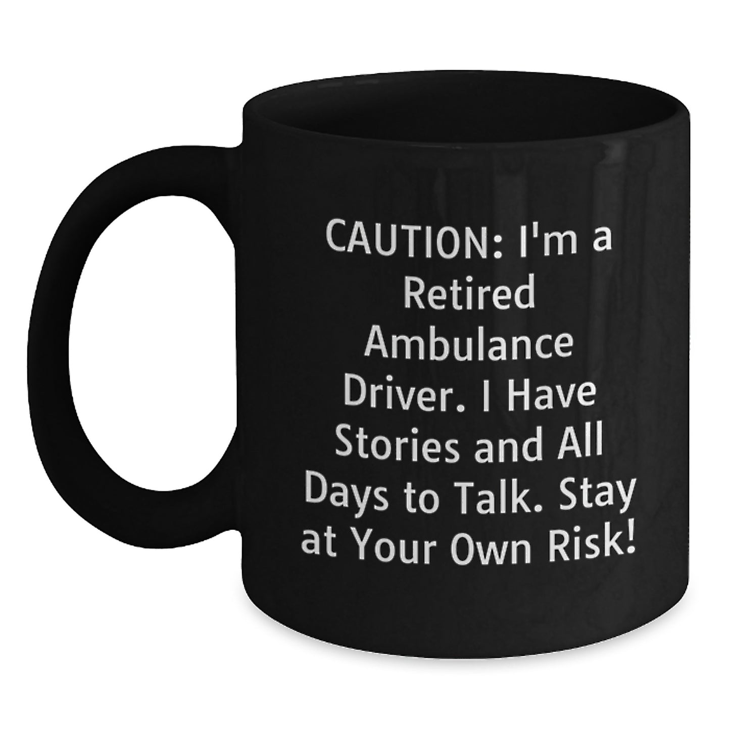 Funny Ambulance Driver Gifts for Men, Ambulance Driver Black Coffee Mug, Christmas Unique Gifts from Friends - Main