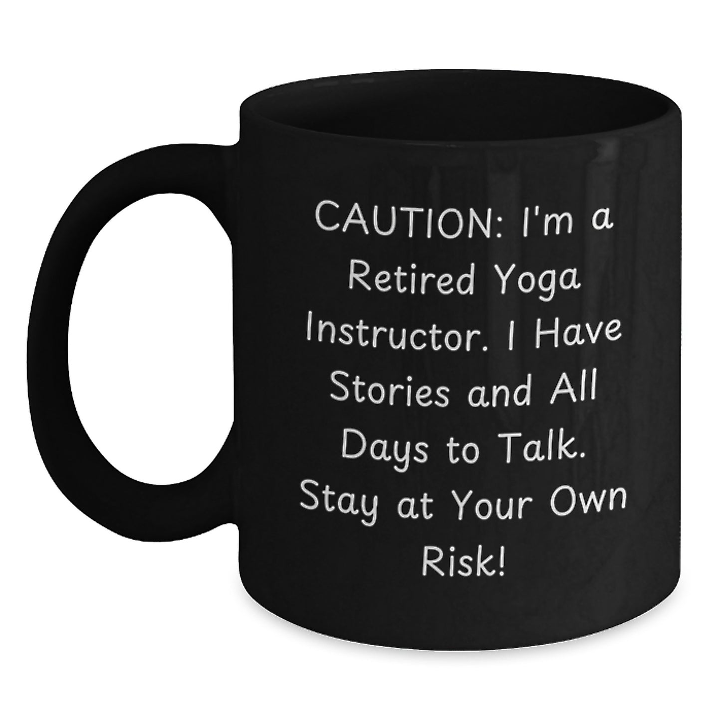 Funny Yoga Instructor Black Coffee Mugs Gifts from Best Friends for Men Women Coworkers Family - Main