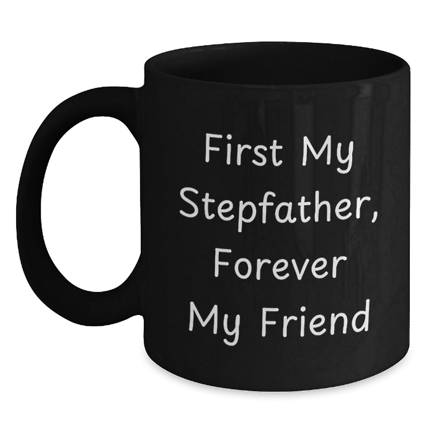 Stepfather Gifts, Funny Quote Black Coffee Mug, Gifts from Men to Stepfather, Birthday Unique Gifts - Main