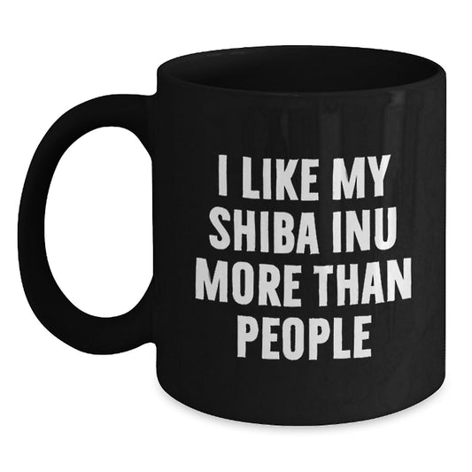 Shiba Inu Dog Lovers More Than People Funny Gifts from Friends to Family Birthday Unique Coffee Mugs - Main