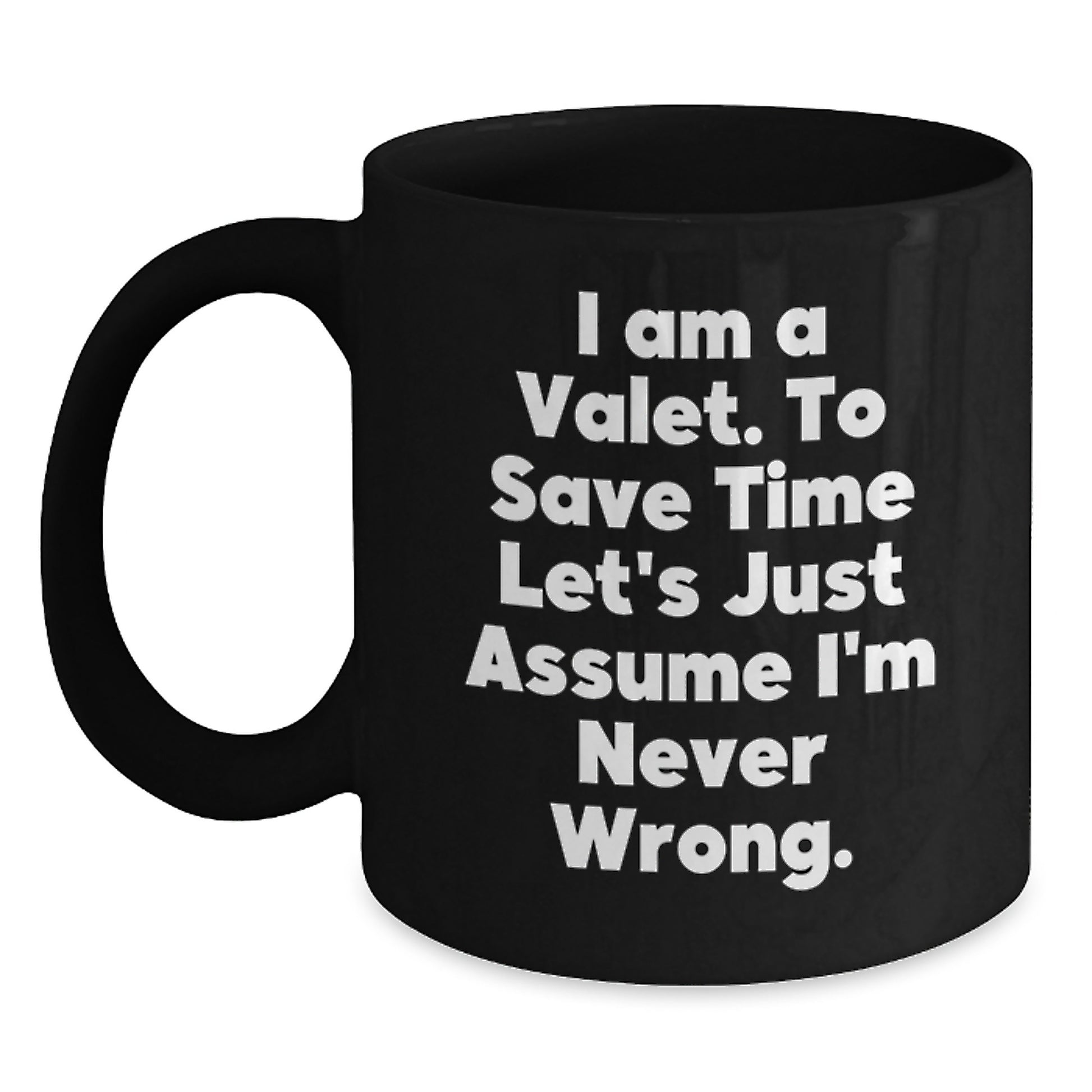 Funny Valet Black Coffee Mug Gifts from Friends and Family for Valet Christmas Unique Presents - Main
